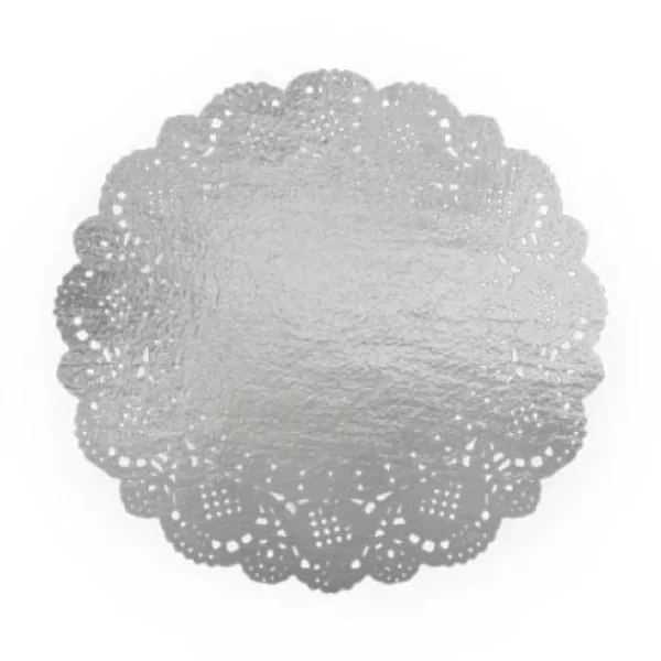 Napperon En Dentelle Argent 16Cm X 6 Pi Ces Theme Dentelle