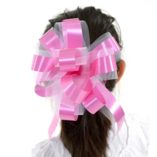 Badaboum Noeud Automatique En Tulle Blanc X 5 Pi Ces Best