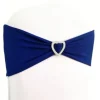 Badaboum Noeud De Chaise Mariage En Coeur Lycra Bleu Marine