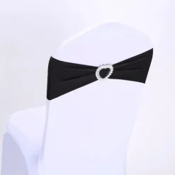 Badaboum Noeud De Chaise Mariage En Coeur Lycra Noir