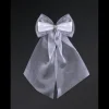 Badaboum Noeud En Satin Et Organza Blanc 14Cm X 2 Pi Ces Clearance