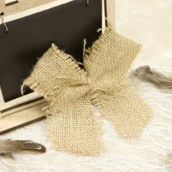 Sale Noeud En Toile De Jute D Co X 2 Pi Ces Theme Jute