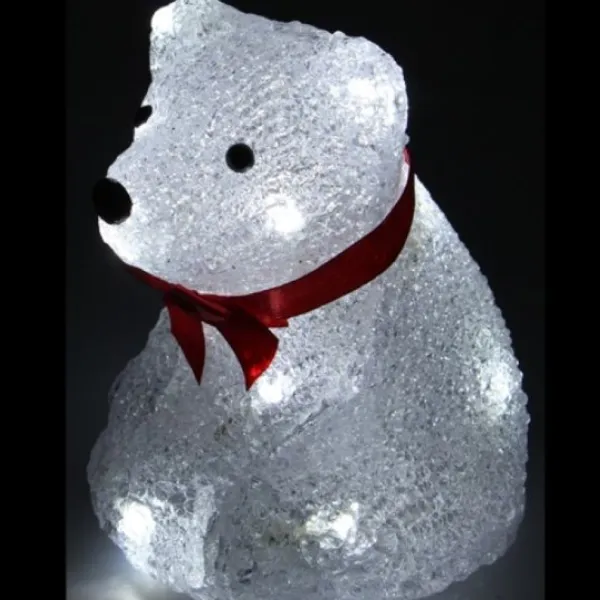 Badaboum Ours Assis Lumineux En Acrylique 16 Led Discount