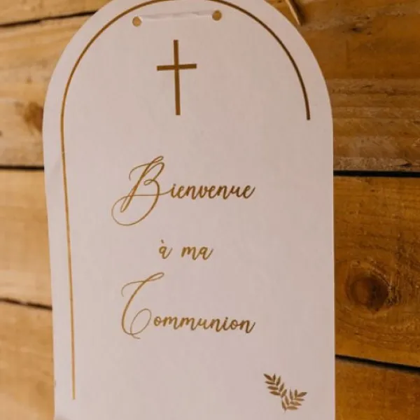 Hot Pancarte Bienvenue A Notre Communion Puret Theme Communion