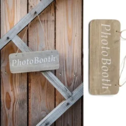 Badaboum Panneau Bois Suspendre Photobooth