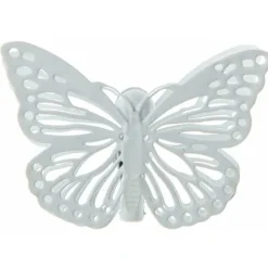 Badaboum Papillon M Tal Blanc Pas Cher Sur Pince X 4 Pi Ces