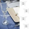 Badaboum Papillon Transparent Sur Clip Blanc X 4 Pi Ces