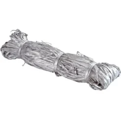 Badaboum Pelote De Raphia Naturel Argent Metallis 50 Gr