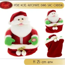 Badaboum Pere Noel Automate Dans Sac Cadeau Musical
