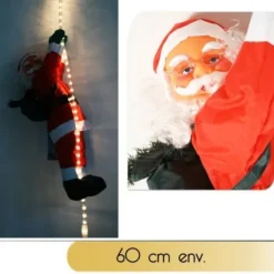 Badaboum Pere Noel Sur Tube Lumineux 60Cm Hot