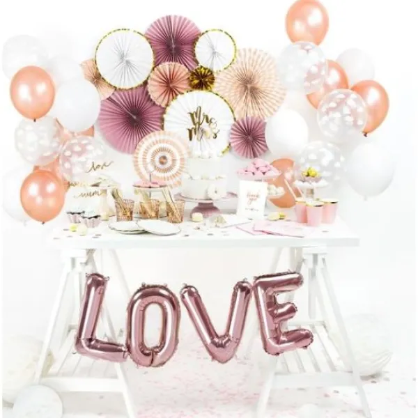 Badaboum Petit Ballon Gonflable Nacr Rose Gold 12Cm X 100 Pi Ces