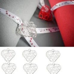 Badaboum Petit Coeur En M Tal Argent Deco Mariage X 6 Pi Ces