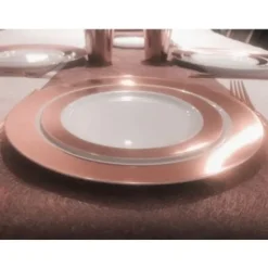 Badaboum Petite Assiette Plastique Daytona Rose Gold X 6 Pi Ces