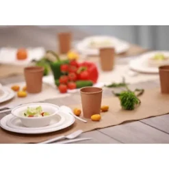 Discount Petite Assiette Ronde Blanche Canne A Sucre 18Cm X 25 Pi Ces Theme Eco-Responsable