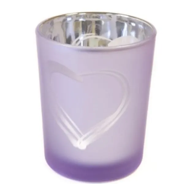 Badaboum Photophore Decor Coeur Parme