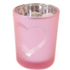 Badaboum Photophore Decor Coeur Rose
