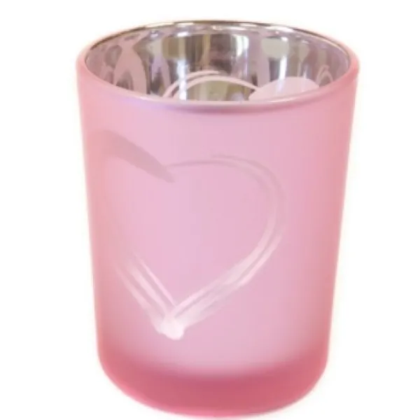 Badaboum Photophore Decor Coeur Rose