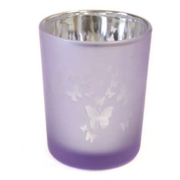 Badaboum Photophore Decor Papillon Parme