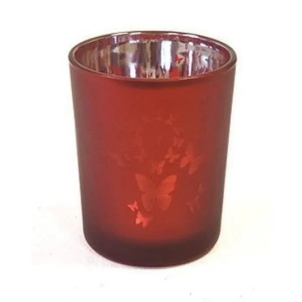 Badaboum Photophore Decor Papillon Rouge