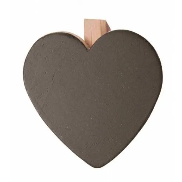 Badaboum Pince Ardoise Coeur Naturel X 6 Pi Ces