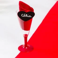 Badaboum Pince Ardoise Coeur Rouge X 6 Pi Ces