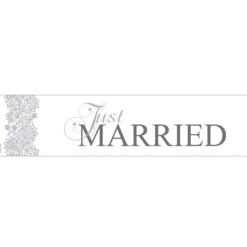 Badaboum Plaque D'Immatriculation Mariage Just Married Argent