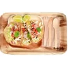 Plateau De Service En Feuille De Palmier X 10 Pi Ces Theme Eco-Responsable