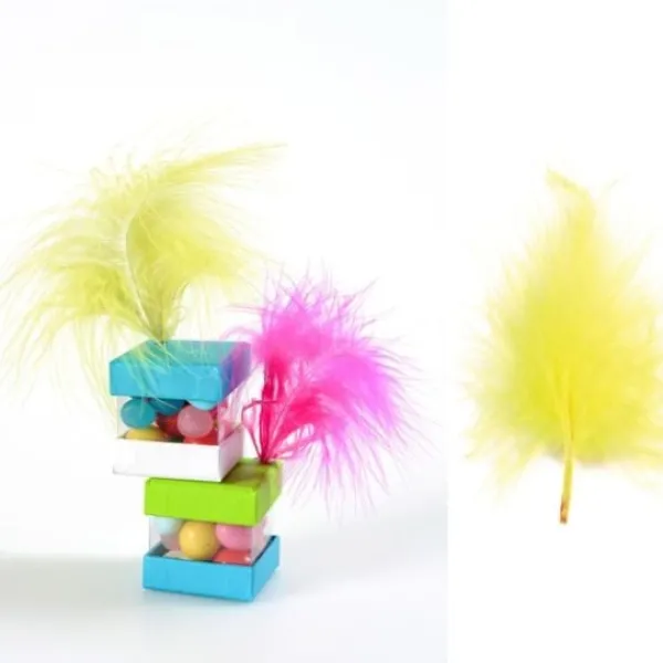 Badaboum Plume De D Coration Jaune 7Cm X 20 Pi Ces