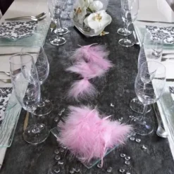 Badaboum Plume De D Coration Rose 13 Cm X 30 Pi Ces