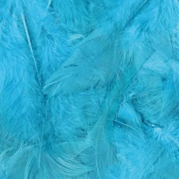 Badaboum Plume De D Coration Turquoise 13 Cm X 30 Pi Ces