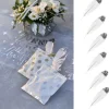 Badaboum Plume Mariage Paillet Argent X 6 Pi Ces
