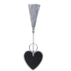 Badaboum Porte Cl Ardoise Coeur Argent X 6 Pi Ces
