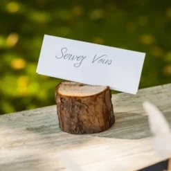 Badaboum Porte Menu Mariage Buche De Bois