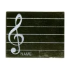 Badaboum Porte Nom Ardoise Musique Noir X 3 Pi Ces