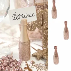 Badaboum Porte Nom Bouteille De Champagne Rose Gold X 3 Pi Ces