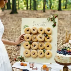 Badaboum Pr Sentoir Donuts En Bois Naturel