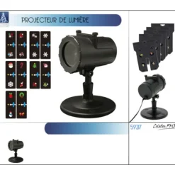 Badaboum Projecteur Led Lumineux Motifs De Noel New