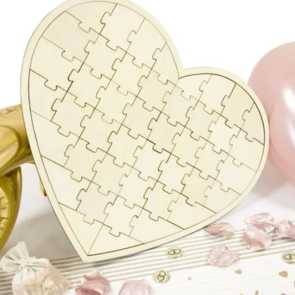 Badaboum Puzzle En Bois En Forme De Coeur