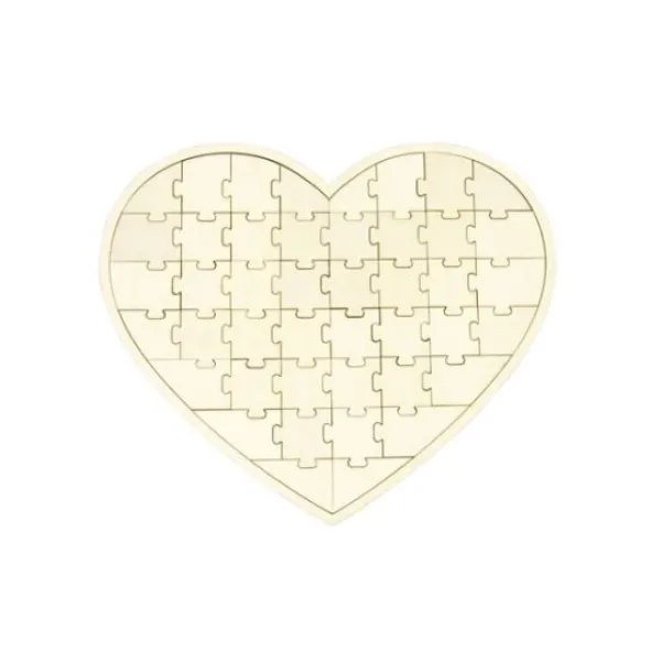 Badaboum Puzzle En Bois En Forme De Coeur