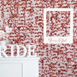 Badaboum Rideau Deco De Salle Fleur Rose Gold