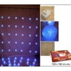Badaboum Rideau Lumineux De Noel Boules 64 Led Bleu Outlet