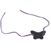 Badaboum Rond De Serviette Avec Papillon Ardoise Parme X 6 Pi Ces
