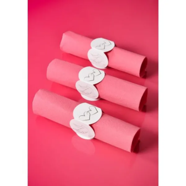 Badaboum Rond De Serviette En Carton Colombe X 10 Pi Ces