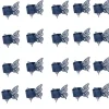 Badaboum Rond De Serviette Papillon Bleu Marine X 20 Pi Ces Clearance
