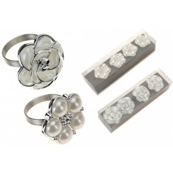 Badaboum Ronds De Serviette Fleurs X4 Clearance