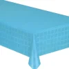 Badaboum Rouleau De Nappe Damass Turquoise 25 M Tres Clearance