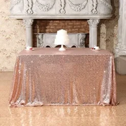 Rouleau De Nappe Paillet E Rose Gold 3 M Tres Theme Joyeux Anniversaire