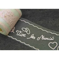 Badaboum Rouleau De Tulle Floqu Vive Les Mari S Rose