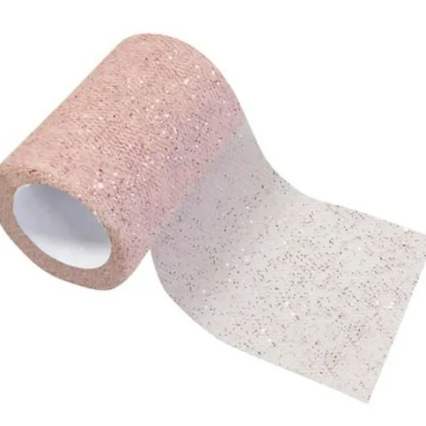 Badaboum Rouleau De Tulle Paillet Rose Gold 8Cm