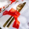 Badaboum Ruban Effiloch Mousseline Je T'Aime Rouge Et Blanc